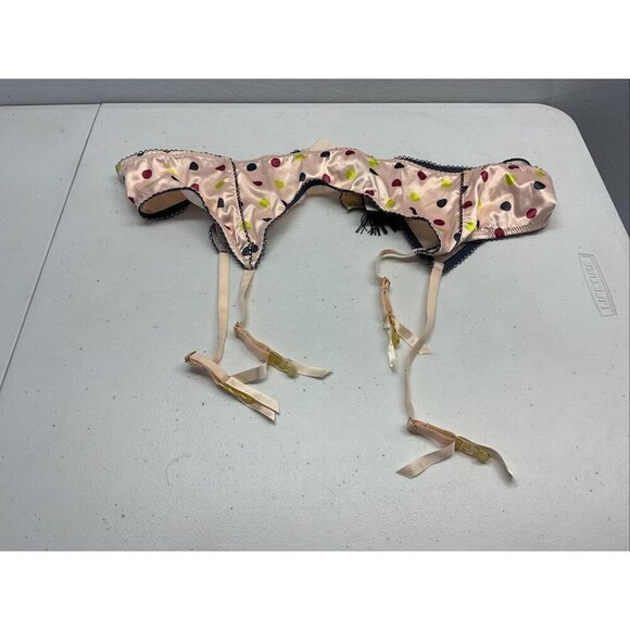 SEXY Polka Dot‎ FELICITY HAYWARD LACE TRIMMED GARDER BELT US SIZE 20 NEW - Picture 1 of 8